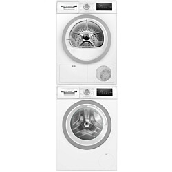 Pesukone ja kuivausrumpu Bosch WAN2821SSN WTH85VS6SN Serie 4, 8/9kg, valkoinen