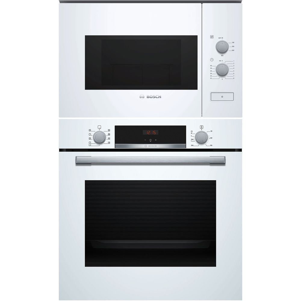 Erillisuuni ja mikroaaltouuni Bosch HBA534BW3-BFL520MW0, valkoinen