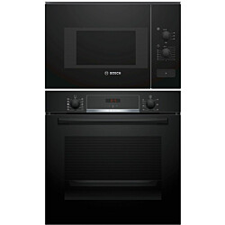 Uuni ja mikroaaltouuni Bosch HQA534BB3-BFL520MB0, musta