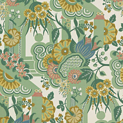 Tapetti 1838 Wallcoverings Pineapple Garden, 0.52x10.05m, non-woven, vihreä