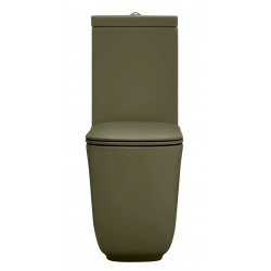 WC-istuin Kerasan Tribeca, 3/6l kaksoishuuhtelu, S/P-lukko, matta, vihreä