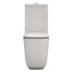 WC-istuin Kerasan Tribeca, 3/6l kaksoishuuhtelu, S/P-lukko, matta, valkoinen