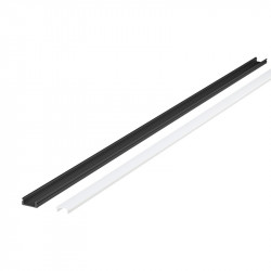 Alumiiniprofiili Limente LINEA, 2m + 1m, musta