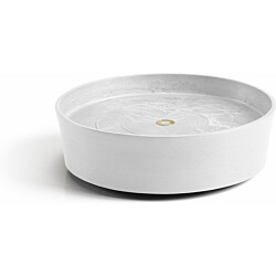 Aluslautanen pyörillä Ecopots Amsterdam 30cm valkoinen