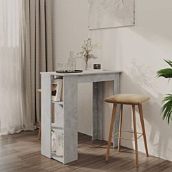 Baaripöytä hyllyllä 102x50x103,5 cm lastulevy betoninharmaa