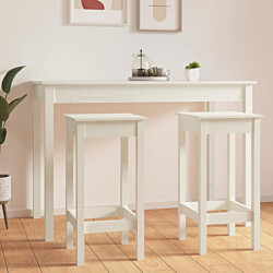 Baarituolit 2 kpl 40x40x78 cm mänty valkoinen