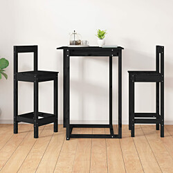 Baarituolit 2 kpl 40x41,5x112 cm mänty musta