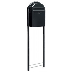 Postilaatikon jalusta Round, 165x41cm, musta RAL9005