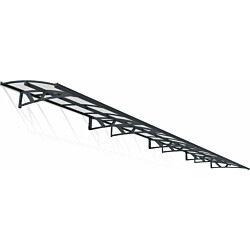 Ovikatos Palram-Canopia Amsterdam, 1.4x8.9m, harmaa/kirkas