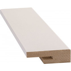 Jalkalista D2D R2, 15x42x2400mm, MDF, valkoinen