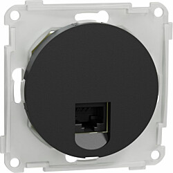 Datarasia Schneider Electric ELKO One, 1x8 CAT6 UTP, suora, uppoasennus, keskiölevyllä, musta