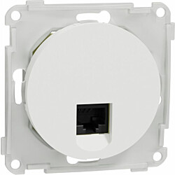 Datarasia Schneider Electric ELKO One, 1x8 CAT6 UTP, suora, uppoasennus, keskiölevyllä, valkoinen