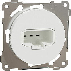 DCL-valaisinpistorasia seinään Schneider Electric ELKO One, IP21, uppoasennus, keskiölevyllä, jousiliitos, valkoinen