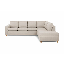 Divaanisohva Scandinavian Choice Crazy 3-istuttava oikea beige/tammijalat kulmikas