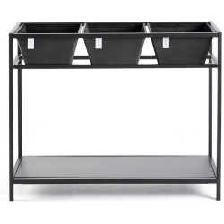 Yrttipöytä Ecopots Berliini 36x101x80cm musta/tummanharmaa