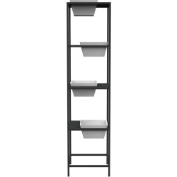 Kukkateline Ecopots Berliini torni 36x38x155cm musta/valkoharmaa