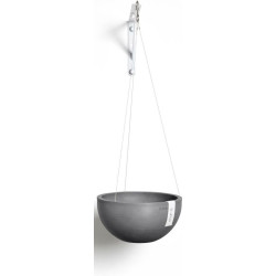 Ripustettava kukkaruukku Ecopots Brysseli 33cm harmaa