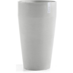 Kukkaruukku Ecopots Sankara korkea 75cm valkoharmaa