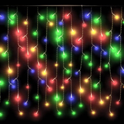 LED-valonauhaverho jääpuikot, 10m, 400 LEDiä, värikäs, 8 toimintoa