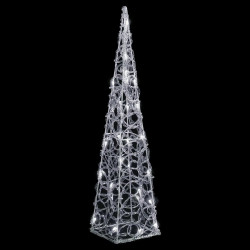 LED-koristevalokartio, kylmä valkoinen, akryyli, 60cm