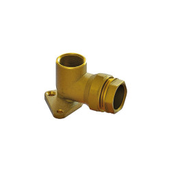 Muoviputkenliitin Hela 234, messinki, hanakulmaliitin, 3/4"x25mm