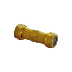 Teräsputkiliitin Hela 6100, messinki, jatkoliitin, 1/2" (21.0-21.8mm)