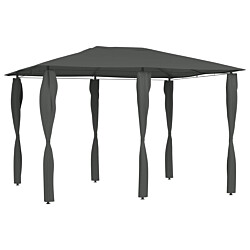 Huvimaja sivuseinillä 3x4x2,6 m 160 g/m² antrasiitti