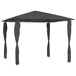 Huvimaja tolppasuojilla 3x3x2,6 m 160 g/m² antrasiitti
