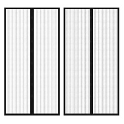 Hyttysverho Oveen 210 x 100 cm 2 kpl Magneeteilla Musta