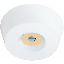 Kattoplafondi Innolux Yki, ø 600x130mm, valkoinen/saarnipuu