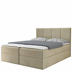 Jenkkisänky REBOS 140x200 M-sijauspatjalla, beige (1593)