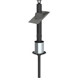 Jeremias Saunan Piippu ECO, Ø115 mm, 2,5 m, musta