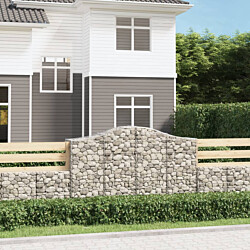 Kaarevat kivikorit 2 kpl 200x50x120/140 cm galvanoitua rautaa