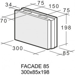 Weber Kahi Facade 85, 300x85x198mm, 1kpl