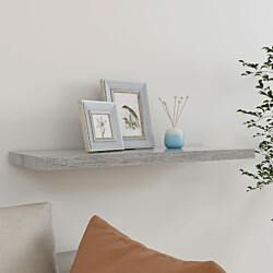 Kelluva seinähylly 80x23,5x3,8 cm MDF betoninharmaa