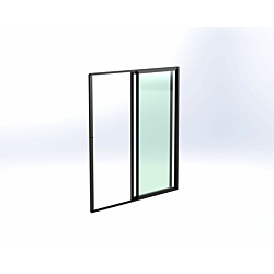 Terassin lasiliukuovi Keraplast 2-os. 2100x1945mm, kirkas/harmaa, sisäpuolinen nuppilukitus