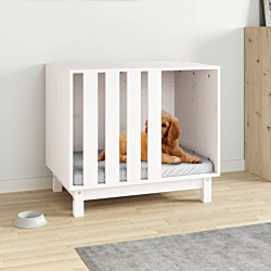Koirankoppi 70x50x62 cm mänty valkoinen