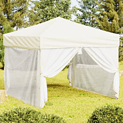 Kokoontaittuva juhlateltta sivuseinillä 1 3x3 m kerma