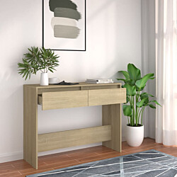 Konsolipöytä 100x35x76,5 cm lastulevy tammi