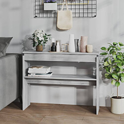 Konsolipöytä 102x30x80 cm tekninen puu harmaa
