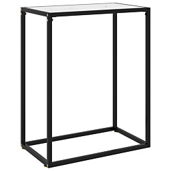 Konsolipöytä 60x35x75 cm karkaistu lasi valkoinen