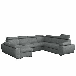 U-sohva BOSTON U, 5-istuttava, tummanharmaa (9600)