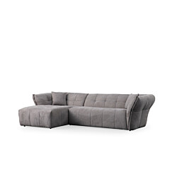 Kulmasohva Linento Furniture Boxer, vaaleanharmaa, vasen