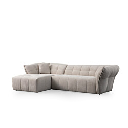 Kulmasohva Linento Furniture Boxer, valkoinen, vasen