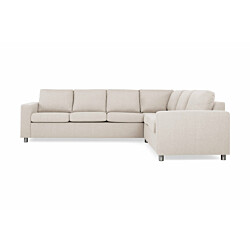 Kulmasohva Scandinavian Choice Crazy Large käännettävä 4-istuttava beige/metallijalat pyöreä
