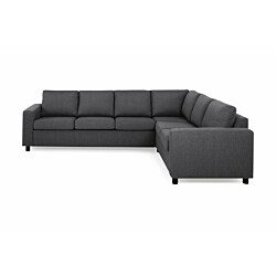 Kulmasohva Scandinavian Choice Crazy Large käännettävä 4-istuttava tummanharmaa/mustat jalat pyöreä
