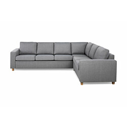 Kulmasohva Scandinavian Choice Crazy Large käännettävä 4-istuttava vaaleanharmaa/tammijalat kulmikas