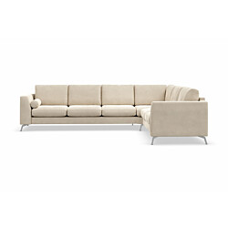 Kulmasohva Scandinavian Choice Ocean Lyx Käännettävä kromi jalat/beige/sametti
