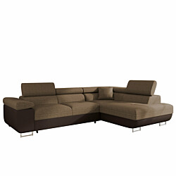 Kulmasohva TOREZIO, 4-istuttava, ruskea/beige (7462)