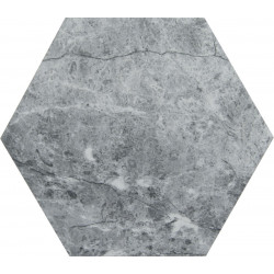 Lattialaatta Kymppi-Lattiat Marmore hex Grey, 14x16cm